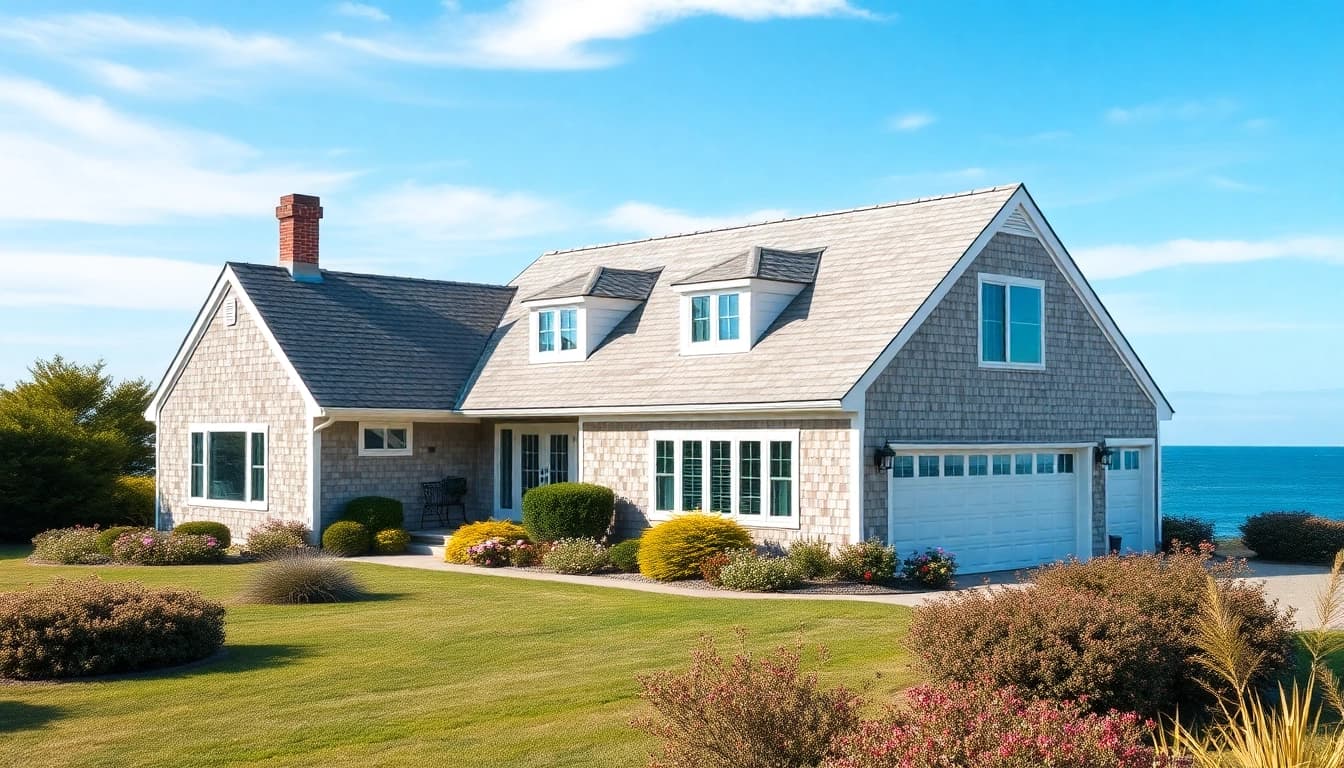 Visualize beautiful Cape Cod homes complete with an attached garage and lush landscaping.