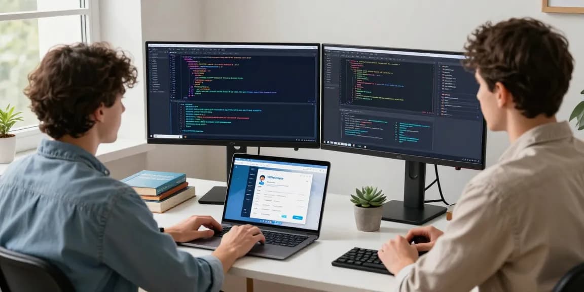 Developer working on Telegram 纸飞机中文版 interface in a modern workspace