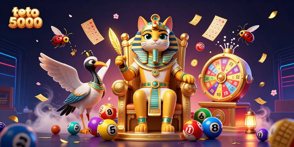 Experience the excitement of toto 5000 with vibrant lottery elements and 3D characters in action.