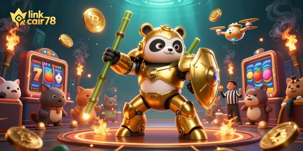 Link cair78 membawa keseruan permainan kasino dengan karakter panda dan elemen slot yang mengasyikkan.