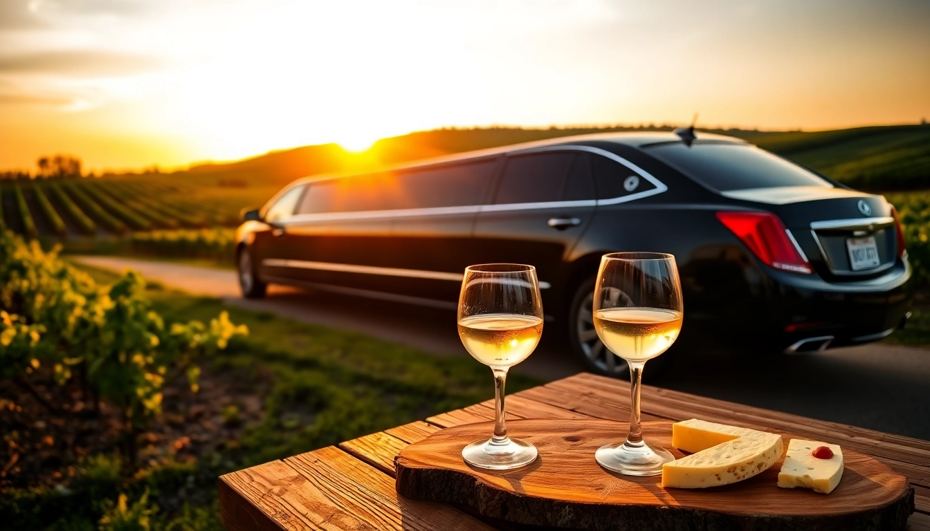 Experience a premium wine tour limo service with vineyards and luxury touches.