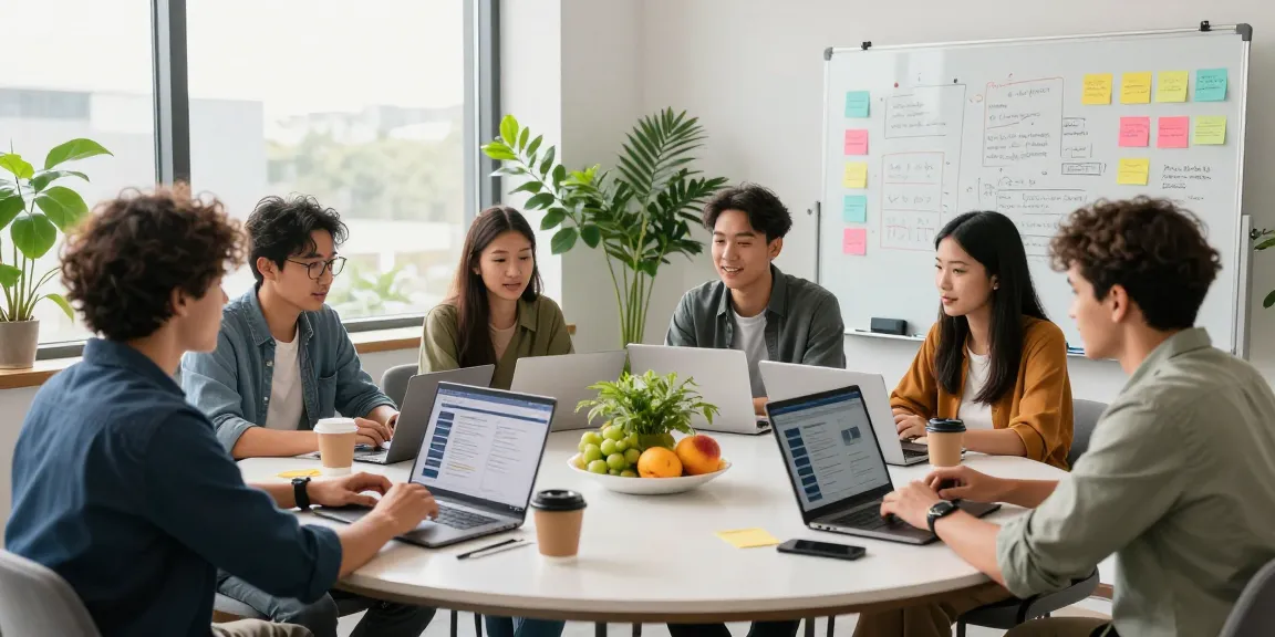 Vibrant collaboration at a startup workspace, enhancing growth strategies through https://www.startsomethingpc.com content.