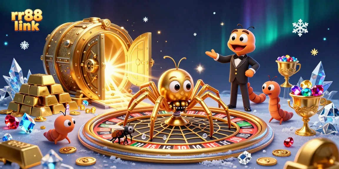 Experience the thrill of betting at rr88 link with a dynamic casino scene filled with sparkling treasures.
