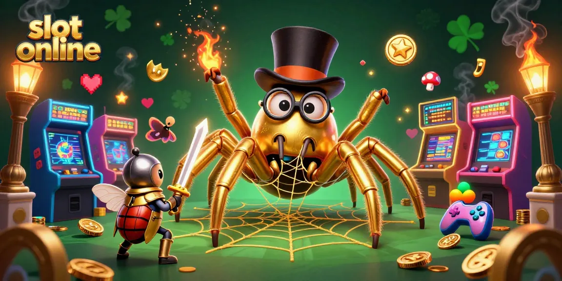 Mengalami keseruan slot online di tahun 2026 dengan tarantula emas dan ksatria kecil di kasino yang megah.