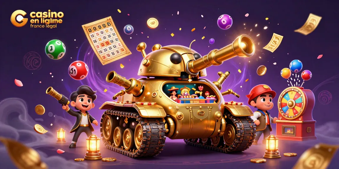 Jouez joyeusement au casino en ligne France légal avec des éléments colorés.