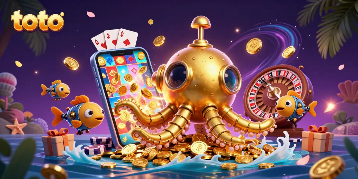 Engage with toto's vibrant slots as the golden kraken submarine surfaces in a sea of coins.