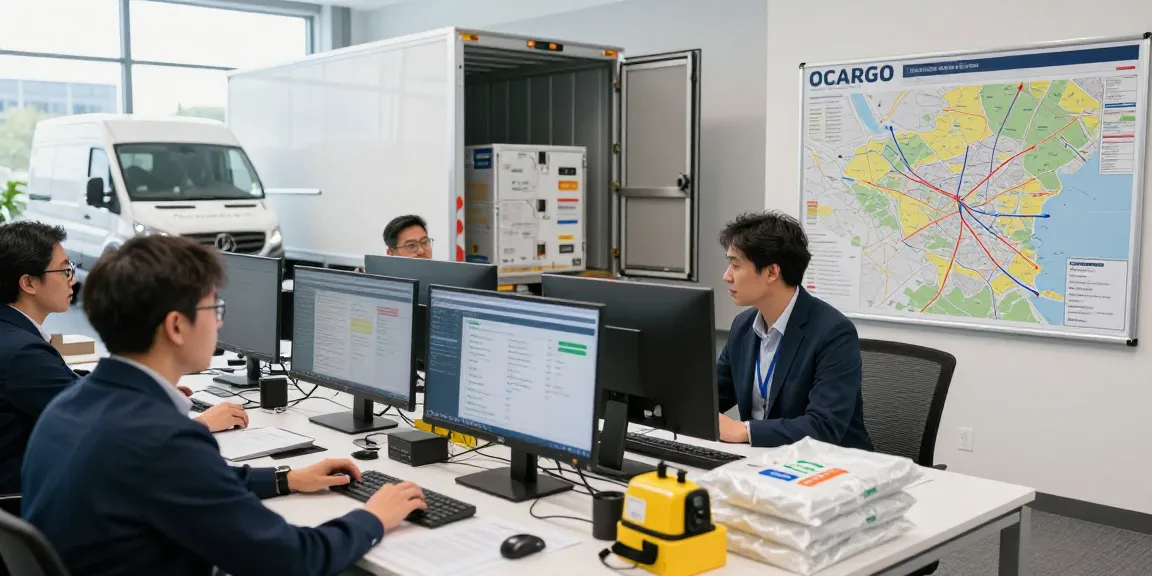 Ocargo Kühltransporte von Dortmund: Professionelles Logistik-Team plant temperaturgerechte Transporte.