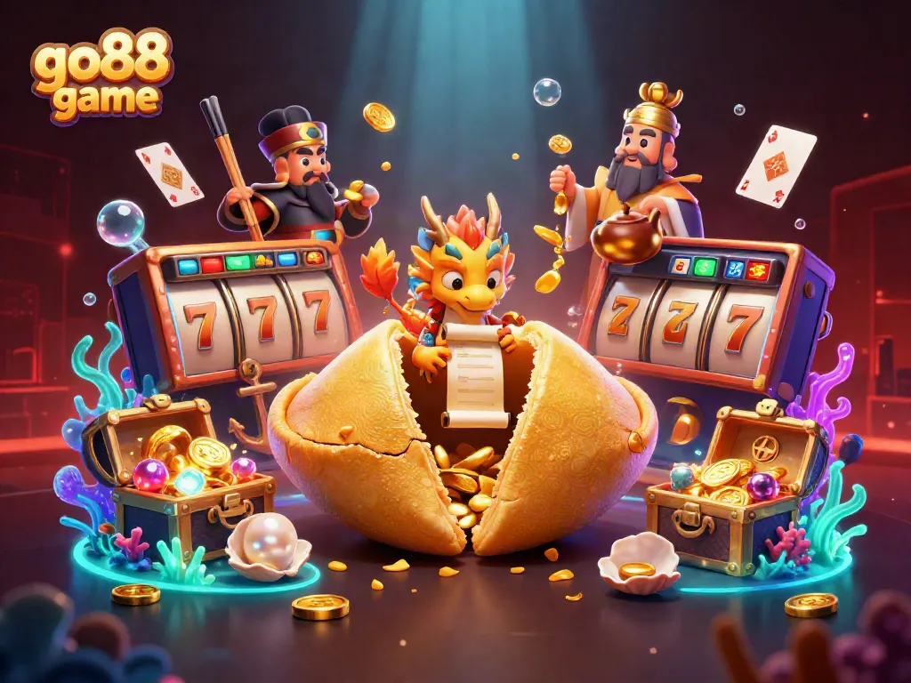 Experience the excitement of go88 game with vibrant casino elements and whimsical characters.