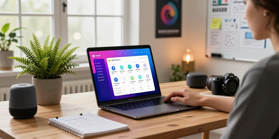 Engaging workspace with OpenClawd AI on laptop, showcasing modern tech applications and personal productivity.