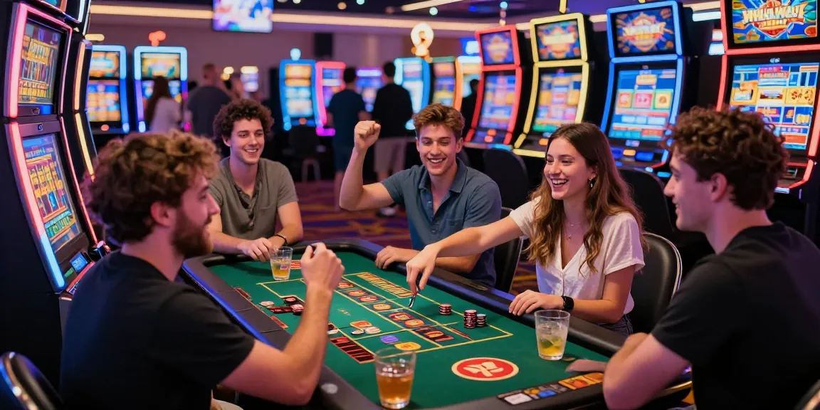 Exciting slot dana gaming experience with players celebrating wins in a vibrant casino atmosphere.