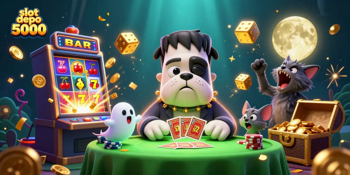 Experience the thrill of slot depo 5000 with this vibrant casino illustration featuring dynamic gameplay and elements.