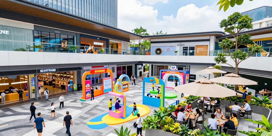 Vibrant MANTRA88 entertainment complex showcasing shopping and dining experiences.