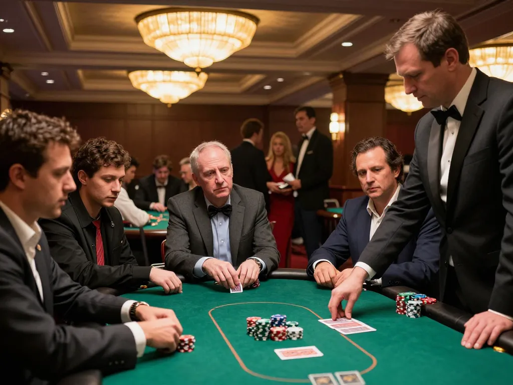 Engaged players at a poker table illustrating New York City Personal Injury Lawyer strategies for winning
