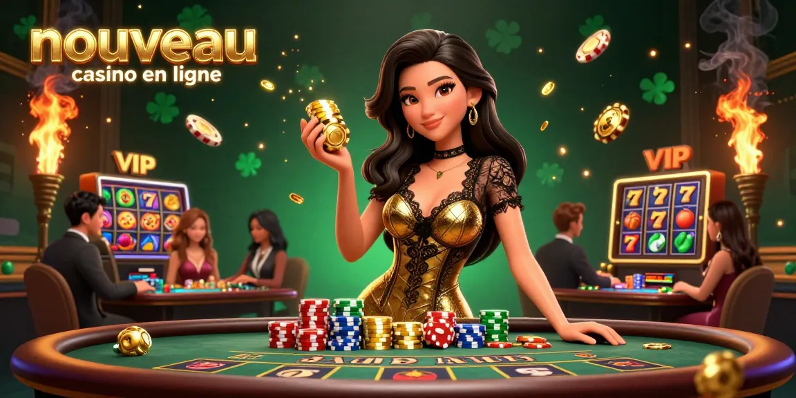 Découvrez le glamour du nouveau casino en ligne avec un joueur confiant à une table de baccarat VIP.