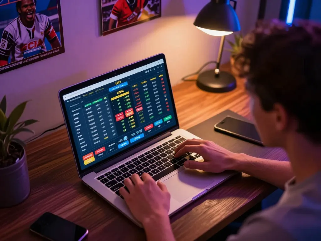 Engaging in strategic sports betting on O8's online platform with live odds displayed