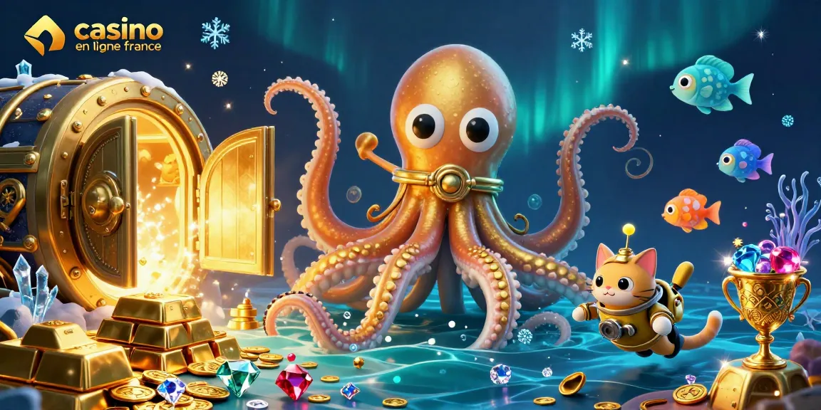 Vivez l'aventure du casino en ligne France avec un kraken légendaire et un chat plongeur dans un monde de trésors.