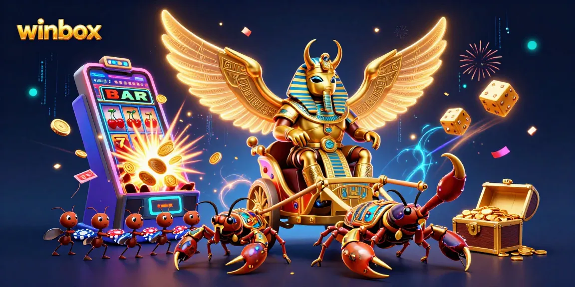Winbox offers an exciting casino experience with a vibrant scene bursting with luck and gaming action.