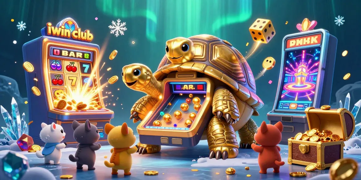 Experience thrilling wins at iwin club with vibrant casino elements and engaging 3D characters.
