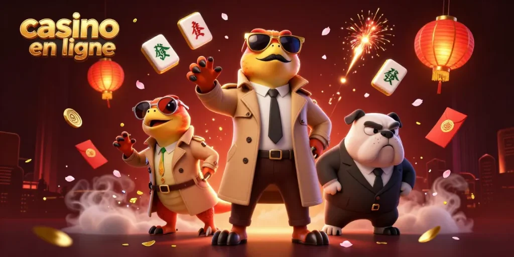 Jouez à casino en ligne avec des illusions amusantes de raptors en trench coat au VIP.