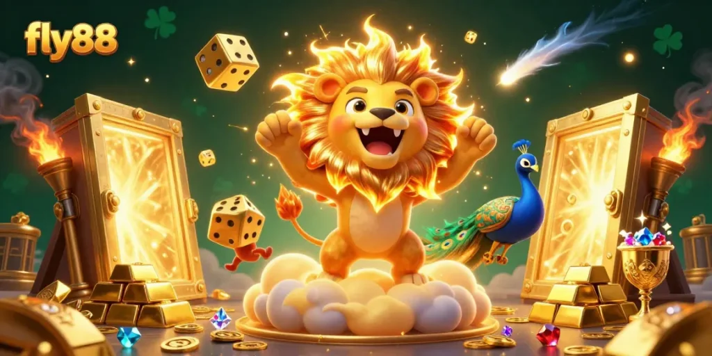 Experience thrilling wins with fly88 at this spectacular online casino scene featuring rich graphics.