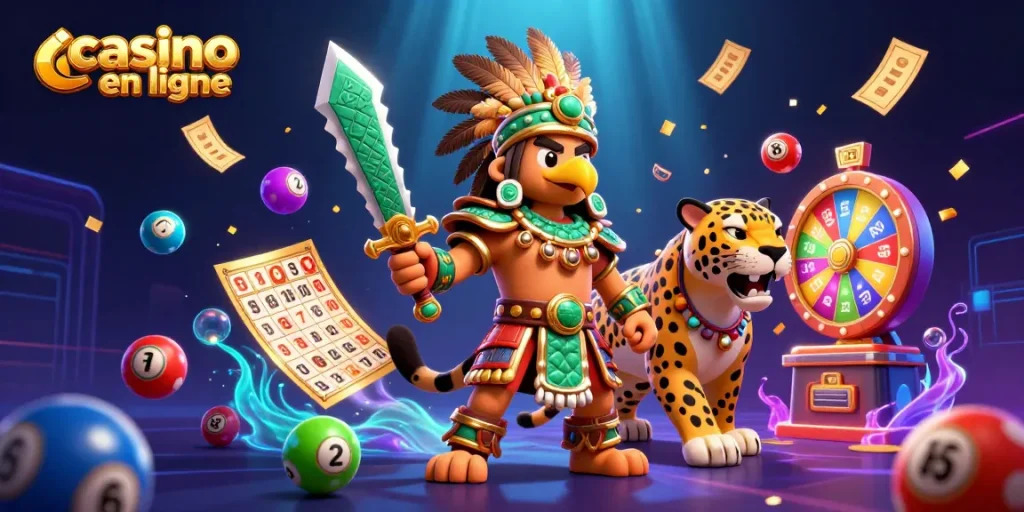 Découvrez l'univers du casino en ligne, avec des guerriers et des éléments de jeu fascinants.
