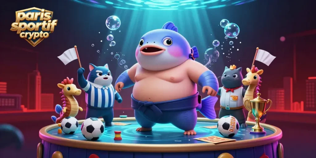 Pariez sur des événements sportifs avec paris sportif crypto et une ambiance animée sous-marine.