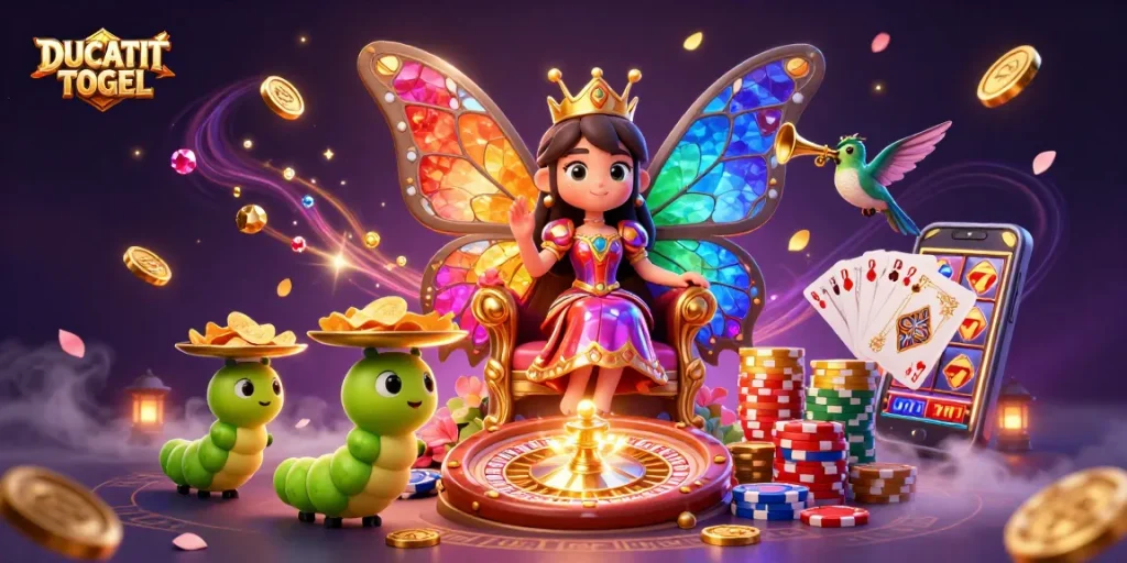 Experience the vibrant world of DUCATITOGEL with dynamic game elements and rich casino visuals.