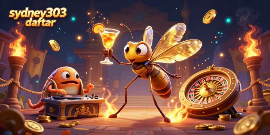 sydney303 daftar hadir dalam ilustrasi 3D kasino dengan karakter unik dan elemen permainan yang menarik