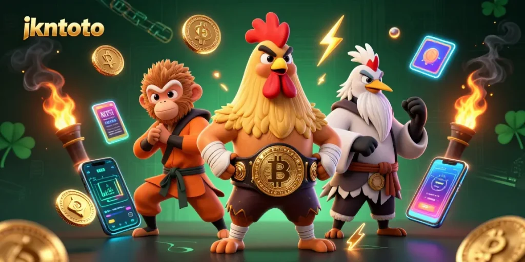 Experience ikntoto's unique gaming thrill with vibrant characters and crypto elements.